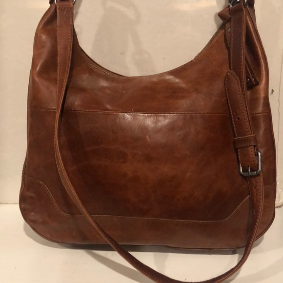 Frye Handbags - FRYE VINTAGE HOBO IN SOFT BROWN LEATHER
